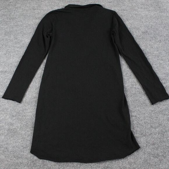 Frank Eileen Dress XS Nicole Henley Polo Long Sleeve Jersey Black Casual Chic - Picture 9 of 12